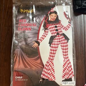 Spirit Red Carnival Clown Kids Costume